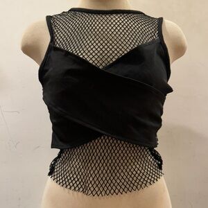 Black Fishnet Tank Top
